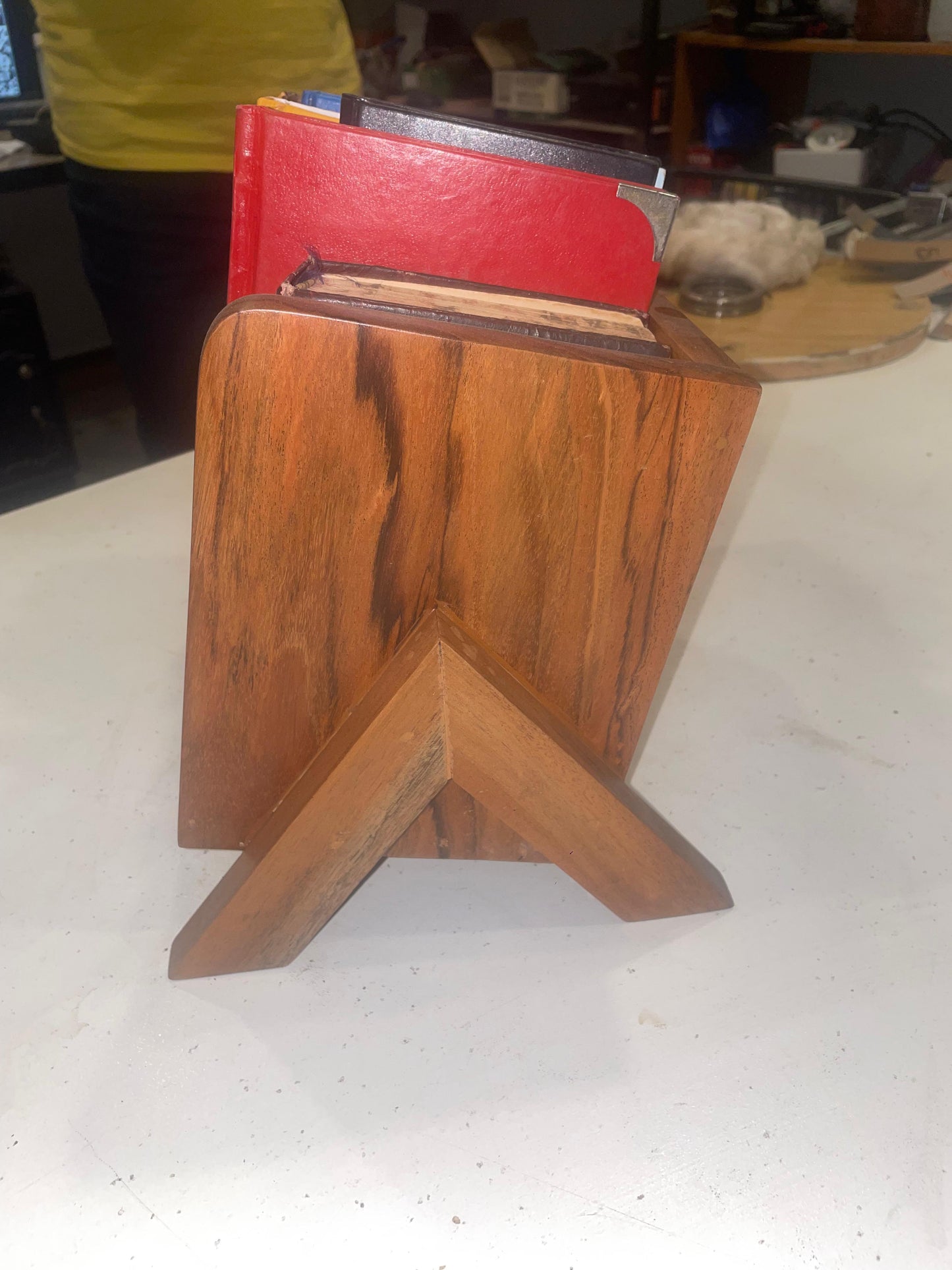 Elegant Wooden Book Organizer for Home & Office| Desk & Table Organizer