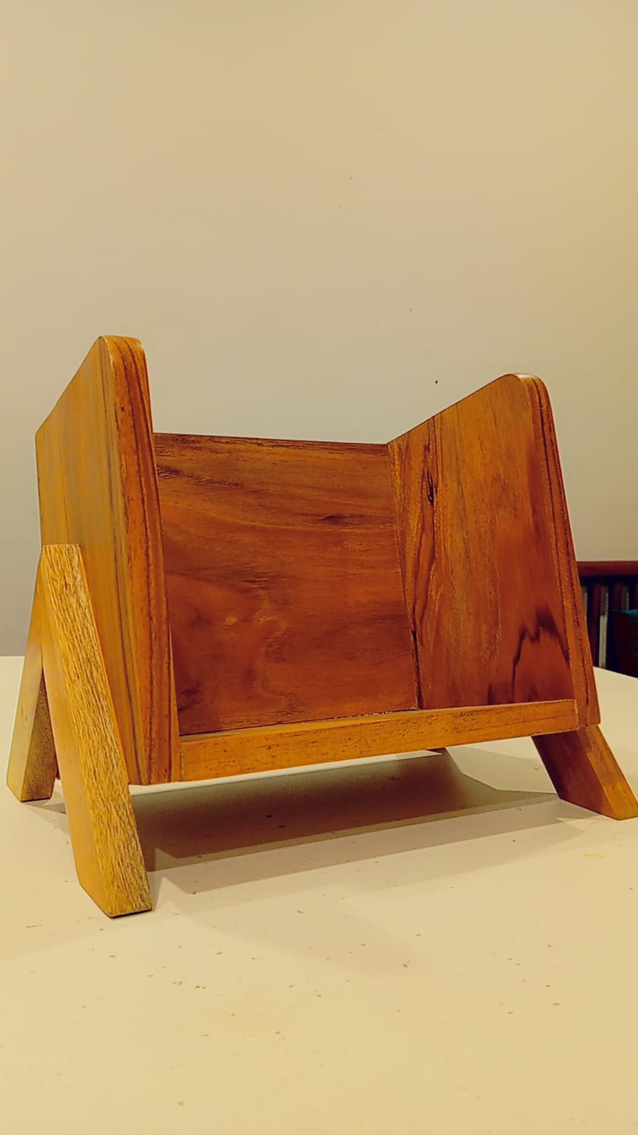 Elegant Wooden Book Organizer for Home & Office| Desk & Table Organizer