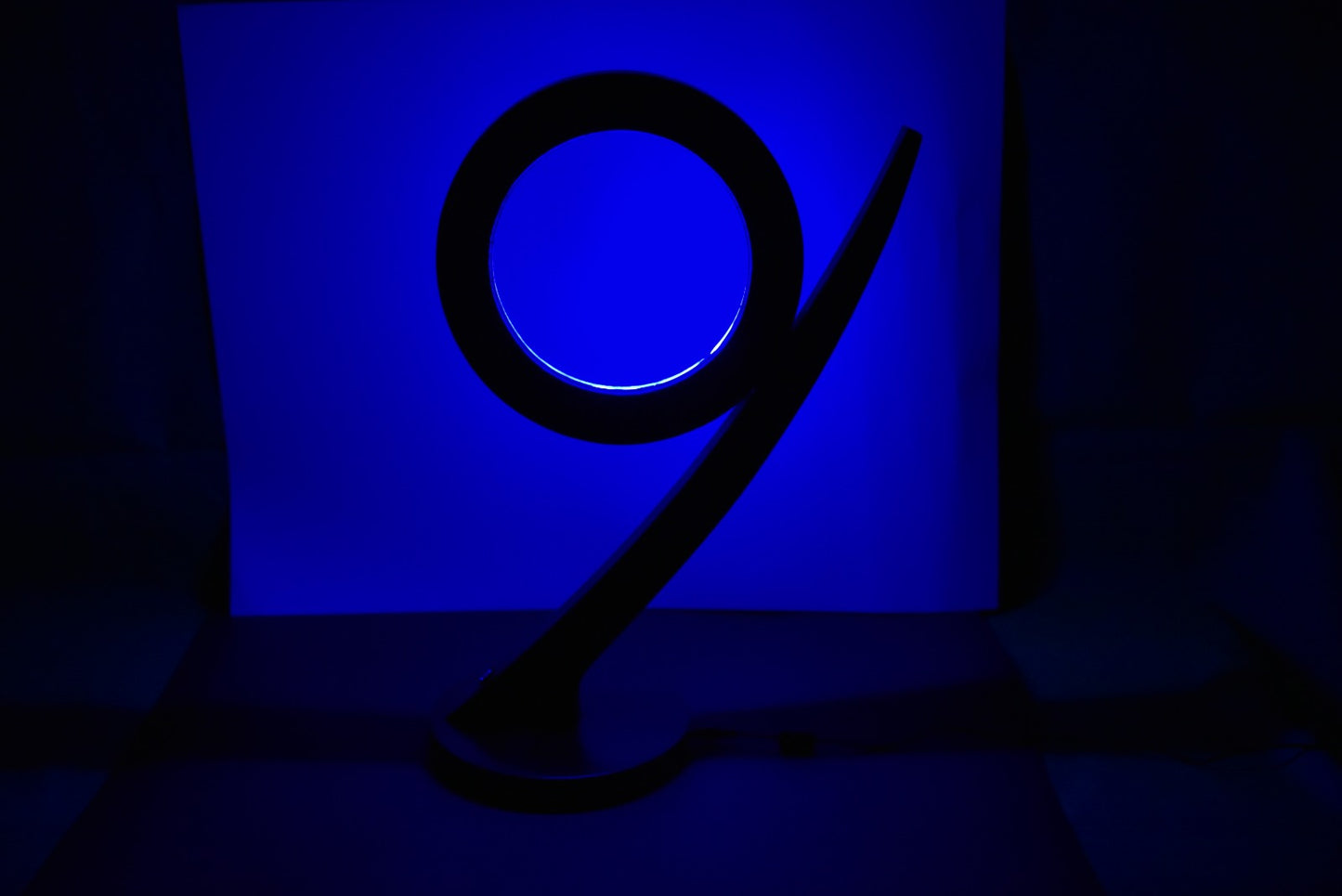 Elegant Wooden Circle LED Lamp – Modern Art Design Table Light for Home & Office Décor