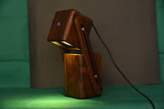 Rustic Wooden Adjustable LED Desk Lamp | Modern Handmade Night Light – RadecorShop